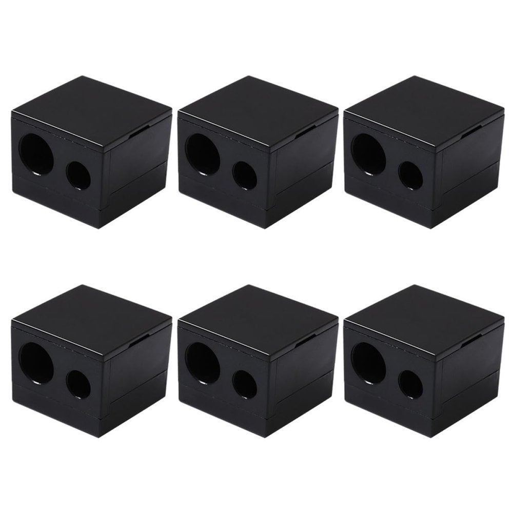 GALPADA 6pcs Dual Makeup Pencil Sharpener for Eyebrow Eyeliner and Lipliner Pencils Portable Cosmetic Sharpener for Women Precise Sharpening Without Chipping Compact Beauty Tool