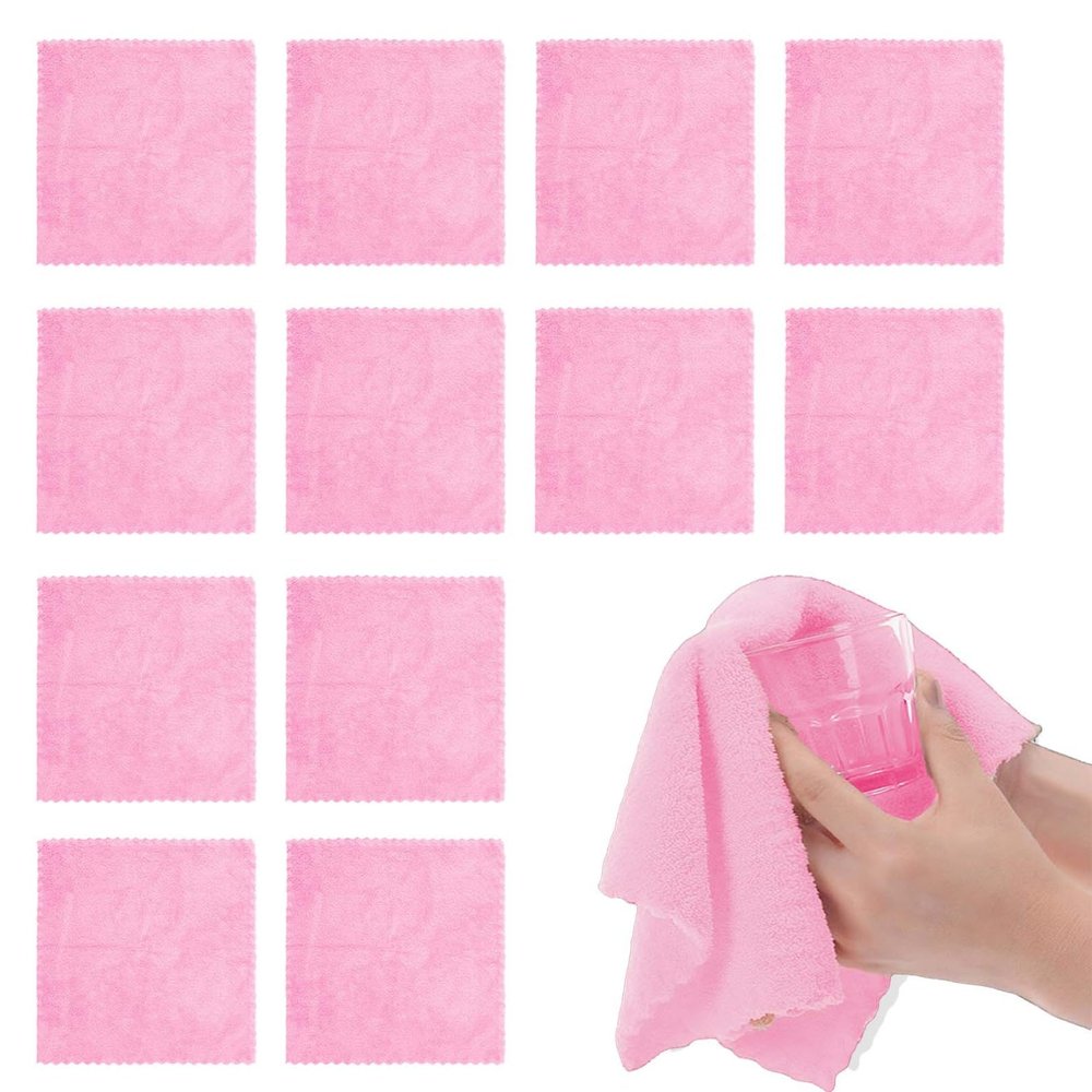 Microfiber Face Cloth, 12 pack Fast Drying Washcloth, 11.8 * 11.8inch Reusable Facial Cleansing Towel, Soft Makeup Remover Cloths for Adults Kids