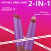 2-IN-1 Lipstick Lipliner, Velvet Matte Finish, Smooth & Plump, 12 Universal Lip Color-Nude Pink Rose Mauve Berry Plum, Creamy Formula for Lip Makeup, All-Day Wear, Cruelty-Free (#01 PEONY CRUSH) view 4