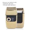 Electric for Men with LCD Display 3-Speed USB Rechargeable Trimmer Gold-Toned Facial Hair Groomer view 4