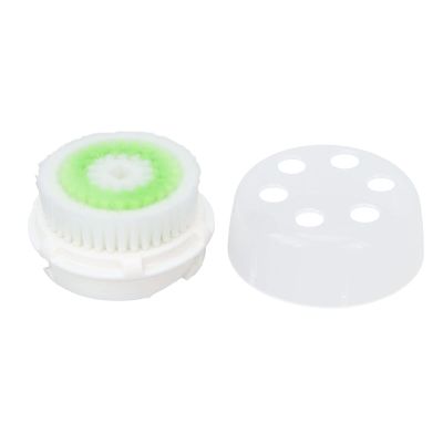 Facial Cleansing Brush Head Soft Dense Foam Deep Cleaning Makeup Remover for Electric Face Cleaner Daily Skin Care ABS Material (Green)