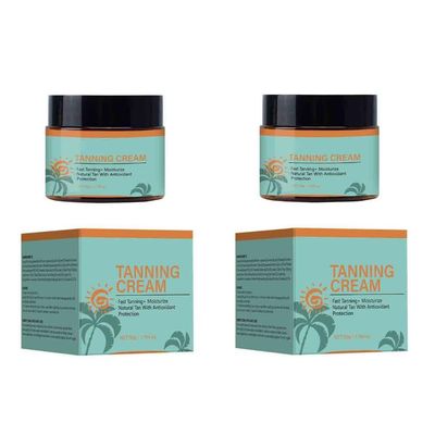 2PCS Tanning Cream, Black Brown Tanning Lotion - Sunless Tanner, Fast Natural Color, Moisturizing & No Streaks, Odor Free & Long Lasting  