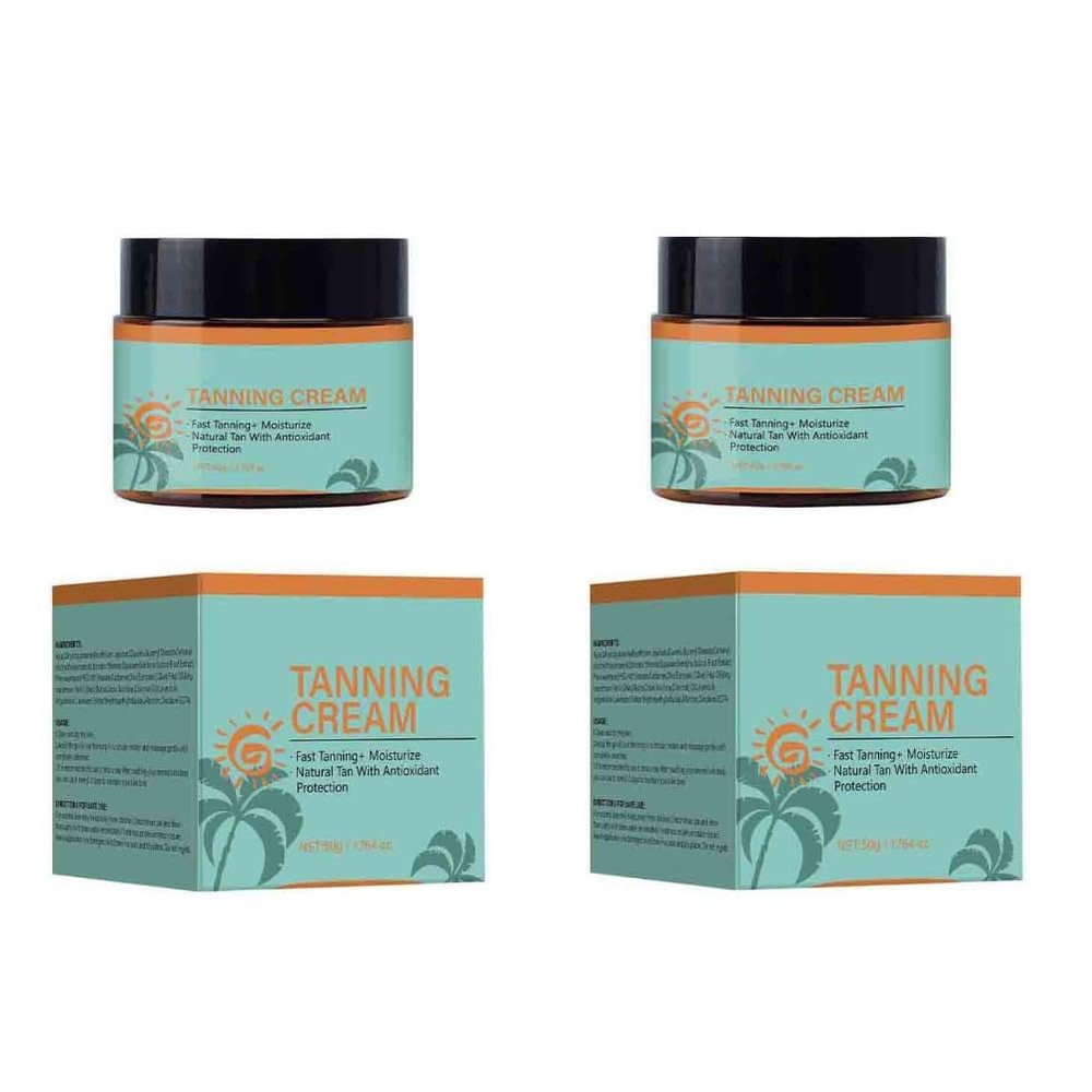 2PCS Tanning Cream, Black Brown Tanning Lotion - Sunless Tanner, Fast Natural Color, Moisturizing & No Streaks, Odor Free & Long Lasting