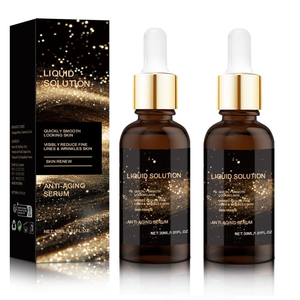 Olavita Liquid Solution Anti Aging SerumOlavita Face Serum,Intensely firms skin,Smooths Fine Lines and Hydrates, For Women with Mature and Daily Skincare (2pcs)
