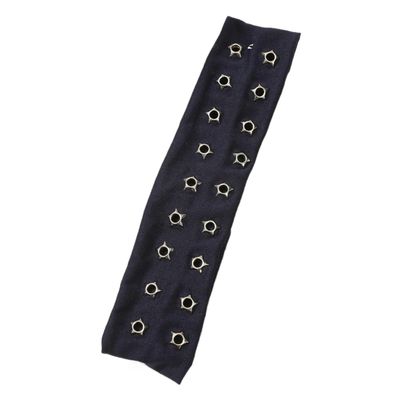 Alianm Grommet Headband For Women 6Pcs Star Hollowed Out Eyelets Headband Fashion Headbands For Women High Elastic Wide Hair Band Punk Hair Accessories New(ColorA)