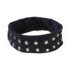 Alianm Grommet Headband For Women 6Pcs Star Hollowed Out Eyelets Headband Fashion Headbands For Women High Elastic Wide Hair Band Punk Hair Accessories New(ColorA) view 4