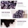 Rhinestone Hair Clips Claw ClipCrystal Butterfly Hair Clip, Three-Tier Design with Czech Drill Rhinestones, Purple, 4.72 x 2.76 Inch, Detachable Leather Backing view 4