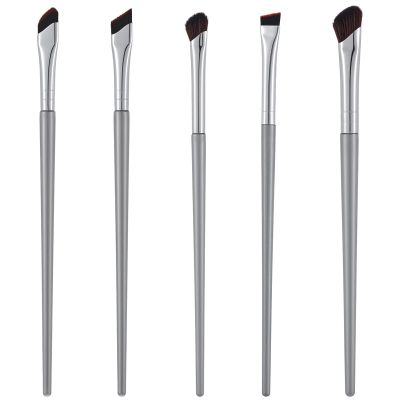 5 Pack Angled Eyeliner Brush, Concealer Brush, Eye Brow Angle Brow Brushes Flat Gel Eye Makeup Contour for Precision Application Beauty Cosmetic Tool for Tinting With Soft Synthetic Hairs