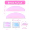 4Pcs Korean Lash Lift Shields Thin Silicone Flat Lash Lift Pads Reusable Sticky Glueless Lashes Rod & Storage Case for Eyelash Perm Lamination DIY Salon Usage Flatter Rods(Light Pink, Clear) view 2