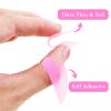 4Pcs Korean Lash Lift Shields Thin Silicone Flat Lash Lift Pads Reusable Sticky Glueless Lashes Rod & Storage Case for Eyelash Perm Lamination DIY Salon Usage Flatter Rods(Light Pink, Clear) view 3