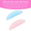 4Pcs Korean Lash Lift Shields Thin Silicone Flat Lash Lift Pads Reusable Sticky Glueless Lashes Rod & Storage Case for Eyelash Perm Lamination DIY Salon Usage Flatter Rods(Light Pink, Clear) view 4