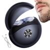 Electric Men, Rechargeable Cordless Trimmer Tool, Compact Size Grooming Travel Feature for Face, Abs Waterproof Shaving Device Details, Beard Shaver with Precision Edging Function, for Mustache view 1