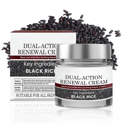 Emgmcp Keratin Erase Dual-Action Renewal Cream, Black and White Rice Soothing Repair Cream - Anti-Aging, Hydrating, Effectively Improve Skin Imperfections, Smooths And Refines The Skin (1)