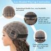 Olymei Faux Locs Braided Wigs Knotless Locs Braid Wig for Women Braided Lace Front Wig Locs Braided Wig with Baby Hair Full Double Lace Front Braided Wigs with Boho Curls Ends 30" Light Brown view 3