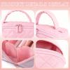2026 New Travel Makeup Bag,Festivalment Wide Open Lay-Flat Water-Resistant Cosmetic Case,Puffy Padded Organizer for Toiletries & Brushes Large Capacity with Compartments (Khaki) view 3