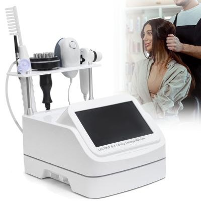 5 in 1 Skin Scalp Detector, Skin Diagnosis Hair Analyzer, Scalp Hair Follicle Detector with 4 Spectral Detection, 200 Times Magnification, for Home, Beauty Salon Spa