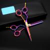5.5inch Left Hand Professional Hair Scissors Barber Scissors Hairdressing Tools Hair Cutting Shears Sets Salon Haircut Kit view 2
