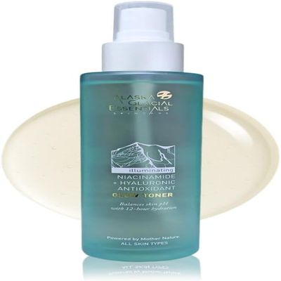Alaska Glacial Double Cleanse + Glow Hydration Set  Micellar Cleanser + Niacinamide Toner