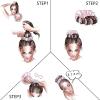 Sleep-Induced Heat-Free Wavy Hair Tool Silk Hair Band Achieve Natural Curls Without Heat Gentle on Hair Effortless Styling Tool (RedLeopardPrint) view 2