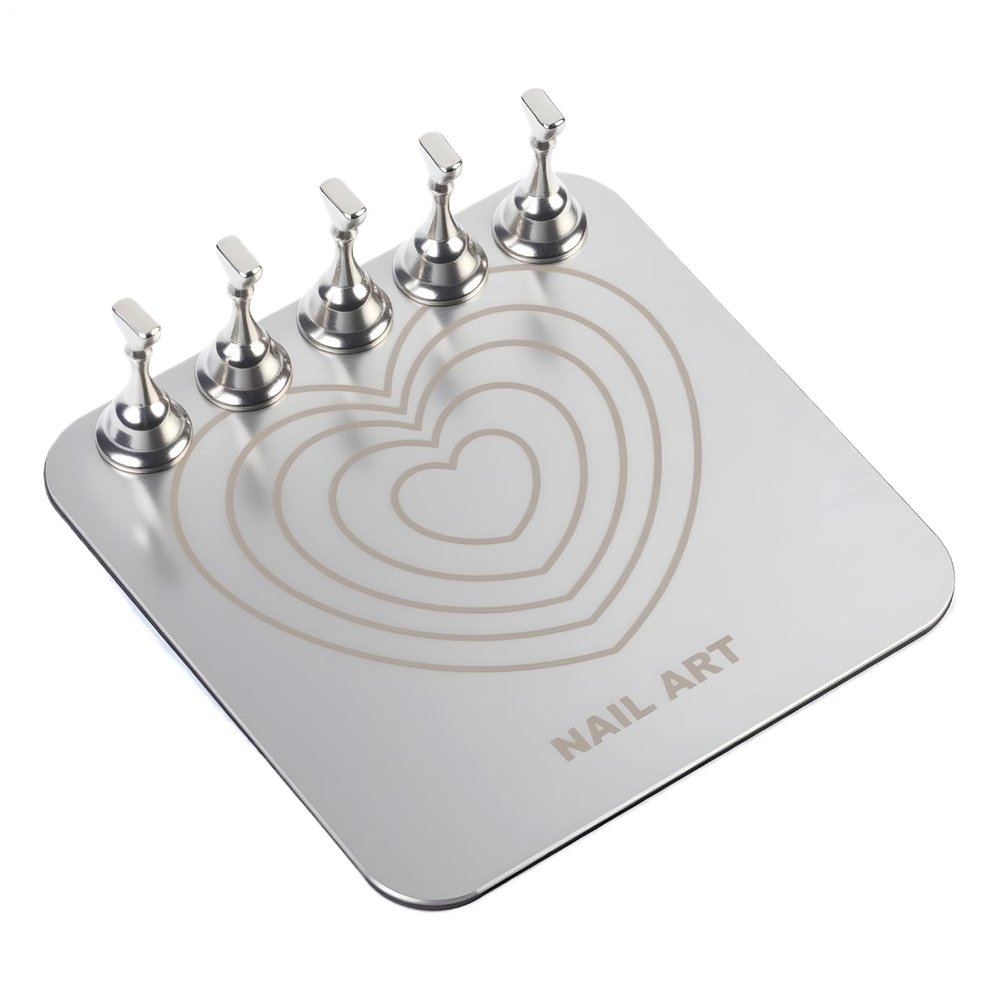 Fake Nail Holder, Stable Magnetic Base Reusable Manicure Display Stand, DIY Nail Salon Supplies for Women, Mom, Wife, Girlfriend, Girls, Beginners, Professionals