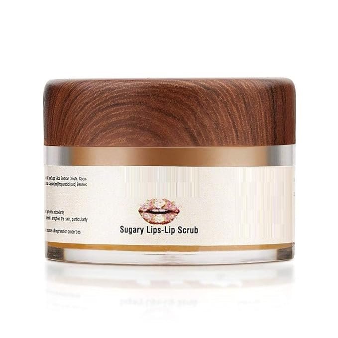 NS Sugary Lips - Lip Scrub (with Cane Sugar, Sunflower Oil & Mango Butter), Dead skin Removal, Brighter, Cleaner, Softer Lips, 15gm