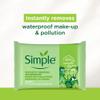 Simple Kind To Skin Cleansing Makeup Remover Wipes - Vegan Facial Cleanser Wipes with Vitamin B5 and E - Removes Waterproof Makeup - 6 pc view 2