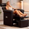 VARONXE Pedicure Chair No Plumbing, Professional Reclining Pedicure Station for Nail Tech, Foot Spa Unit w/Adjustable Footrest & Headrest, Pull-Out Base for Small Space, Black view 1
