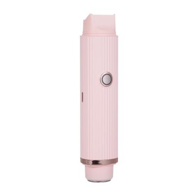 Denash Dual Head Electric Shaver, Trimmer for Body Hair and Smooth Shaving Head for Fine Hair, with 2mm Comb and Cleaning Brush for Women Men (Pink)