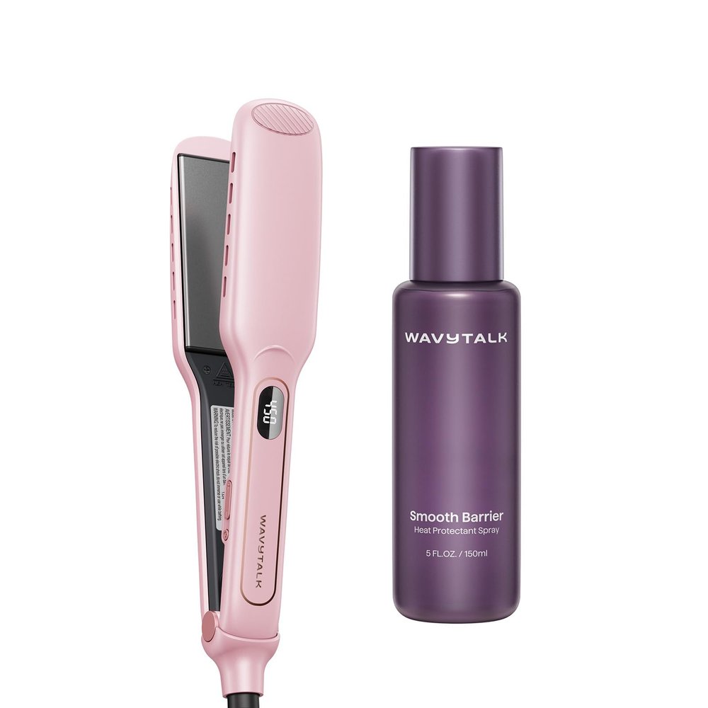 Wavytalk Vent Sesh Flat Iron and Heat protectant Spray for Hair 5 Fl Oz