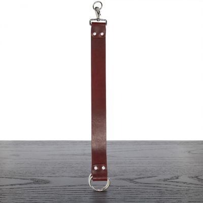 2" Burgundy Latigo Leather Starter Strop with Nickel D-Rings