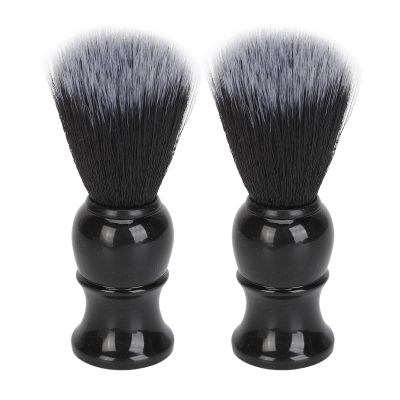 Beard Soap Brush Men 2pcs Fine Synthetic Beard Foam Brush For Smooth Trimming Quick Drying Moustache Grooming Tool With Stylish Handle ABS Material