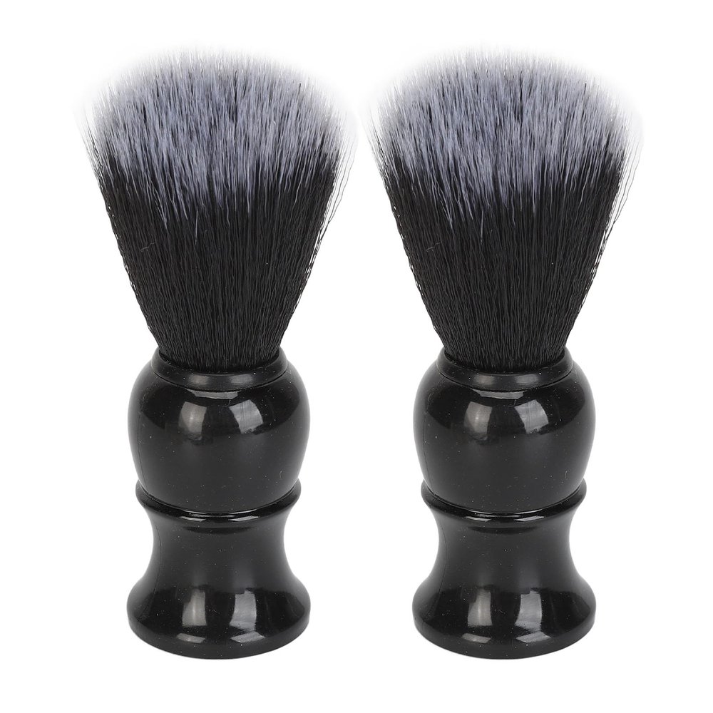 Beard Soap Brush Men 2pcs Fine Synthetic Beard Foam Brush For Smooth Trimming Quick Drying Moustache Grooming Tool With Stylish Handle ABS Material