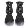 Beard Soap Brush Men 2pcs Fine Synthetic Beard Foam Brush For Smooth Trimming Quick Drying Moustache Grooming Tool With Stylish Handle ABS Material view 3