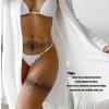 Lotus Flower Mandala Temporary Tattoo Large Black Henna Chain Tear Drop Arabic For Underboob Chest Sternum Back Waterproof Fake tattoo Body makeup scar cover up Jewel Mandala Ornamental Body Art (6) view 3