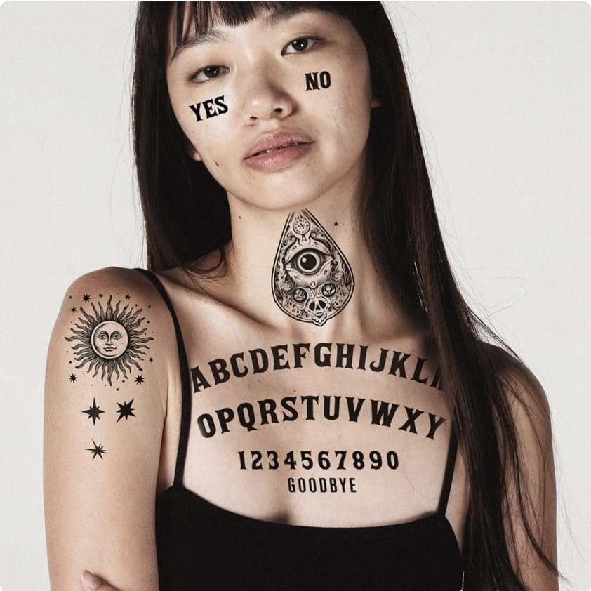 Lotus Flower Mandala Temporary Tattoo Large Black Henna Chain Tear Drop Arabic For Underboob Chest Sternum Back Waterproof Fake tattoo Body makeup scar cover up Jewel Mandala Ornamental Body Art (4)