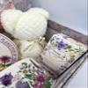 Lavender Gift Basket for Women, Spa Self Care Gift Set with Ceramic Cup, Teddy Bear and Soap, Birthday Gift for Her view 4