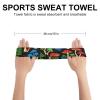 BESCHOC Sports Headbands for Men Women Sweatband Headbands for Running, Cycling, Football, Yoga, Hairband for Women and Men (Green Leaf Trippy Mushroom Skull) view 2