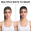BESCHOC Sports Headbands for Men Women Sweatband Headbands for Running, Cycling, Football, Yoga, Hairband for Women and Men (Green Leaf Trippy Mushroom Skull) view 3