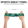 BESCHOC Cool Lightning Cyan Wolf Art Headband for Men Women Sweatband Sweat Wicking Workout Head Band for Sports, Running, Tennis, Yoga, Soccer view 2