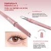 MsCalido Double Head Eyebrow Pencil, 3D Eyeshadow Pencil, Dual-Ended with Highlighter, Long-Lasting Waterproof Makeup Tool (DC03) view 4