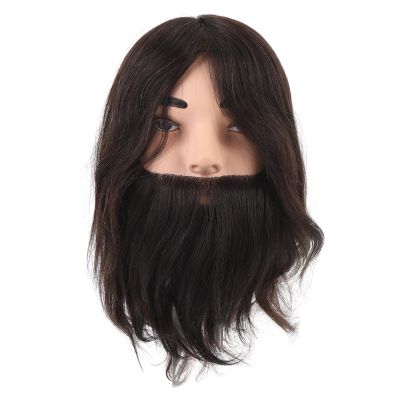 Male Mannequin Head with Beard Simulation Premium Barber Manikin Head Model for Hair Styling Practice and Professional Display Resin PVC Material