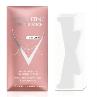 TDZLDM Neck Lift Tape, 20 PCS Invisible Neck Wrinkle Patches for Instant Skin Support, Improves Neck Lines & Wrinkles, Ultra-Thin Breathable Ne_ck Strips for Smooth Look, Reusable & Comfortable Wear