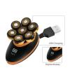 7D Floating Electric Shaver,Compatible With Men Wet & Dry Rechargeable Beard Trimmer with LCD Display, Bald Head Shaving Razor Machine(Golden-Pro) view 3