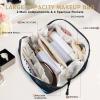 Ourtheme Butterflies Bubbles Travel Makeup Bag Waterproof Portable Pouch Open Flat Toiletry Bags Toiletries Cosmetics Traveling Organizer for Women Men view 4