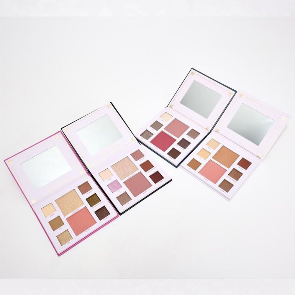 4-in-1 Makeup Palette Gift Set  Eyeshadow, Blush, Highlighter & Contour Multi-Palette Kit with Mirror  Pigmented Matte & Shimmer Shades  Holiday Beauty Gift for Women & Teens
