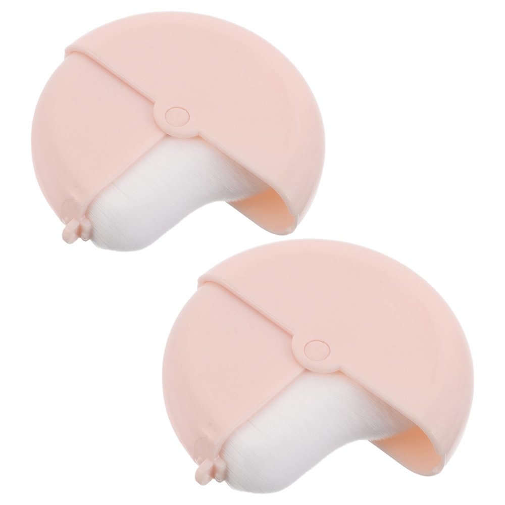 NinthAvenue Basics 2pcs Travel Foundation Brush: Foundation Makeup Brush - Multi-Function Wave Applicator For Liquid And Powder Coverage - Cosmetic Face Supply