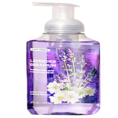 3-Pack, Lavender Geranium Foaming Hand Soap, 11 fl oz each bottle, Calming Meadow Scent