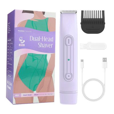 Rechargeable Women's Hair Remover Duals Shaver for Wet and Dry Use Electric Body Hair Trimmer Shaving Device Wet & Dry Electric Shaver