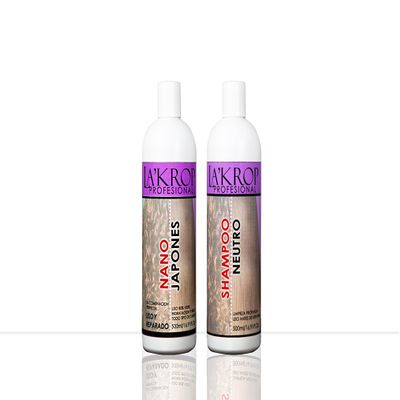 LAKROP NANO JAPONES - HAIR STRAIGHTENER - KERATIN HAIR TREATMENT - KERATINA PERMANENTE - KERATINA PARA ALISAR CABELLO (2, 500ML)