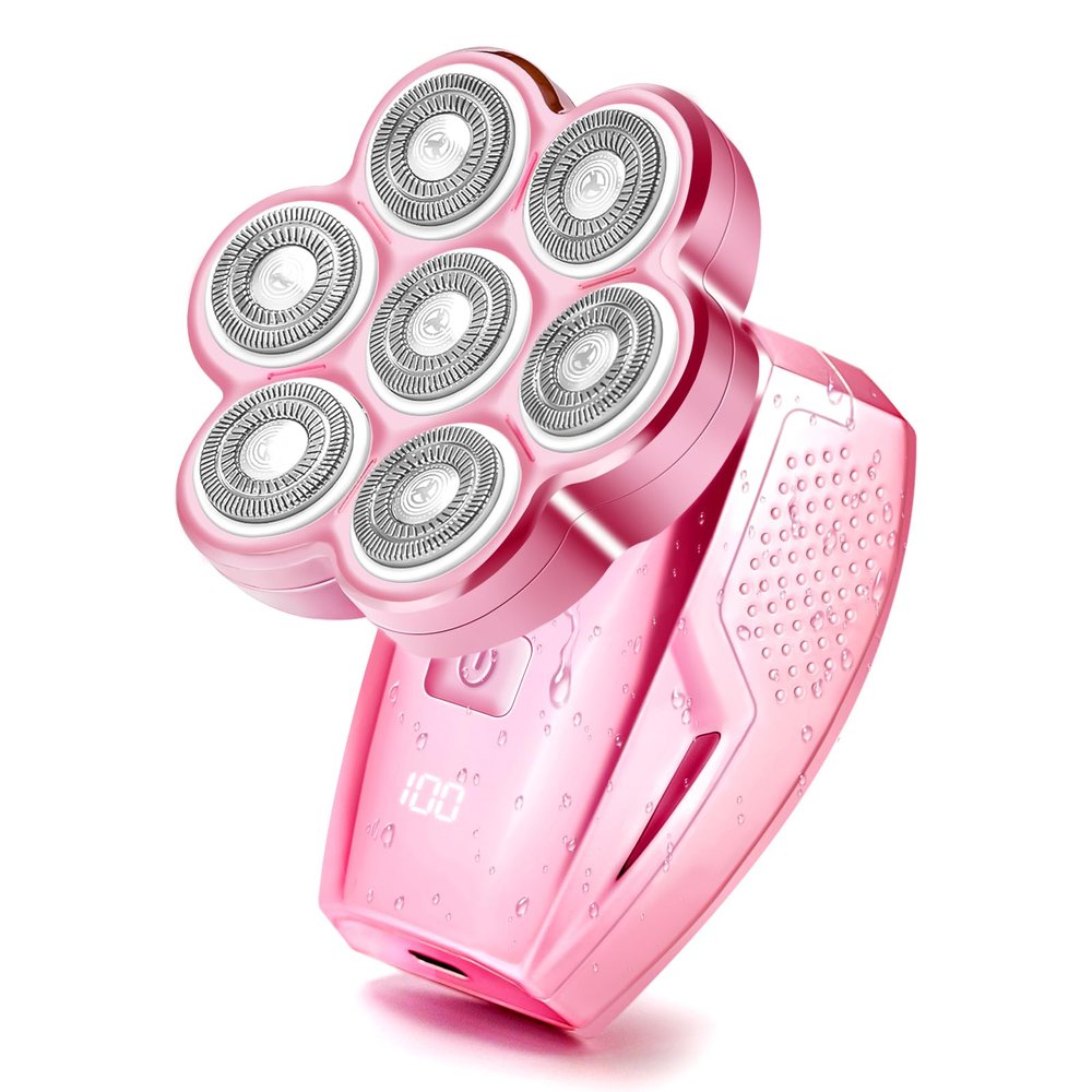 Electric Razors for Women Legs: 120min Long Time Use Rechargeable Electric Shaver for Women- Waterproof Wet & Dry Hair Remover - Trimmer for Lady Face Public